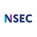 NSEC logo in Blue, Green and Purple, letters are N, S, E, C