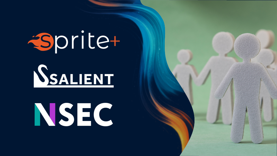 Banner with sprite+, salient, and nsec logos on it